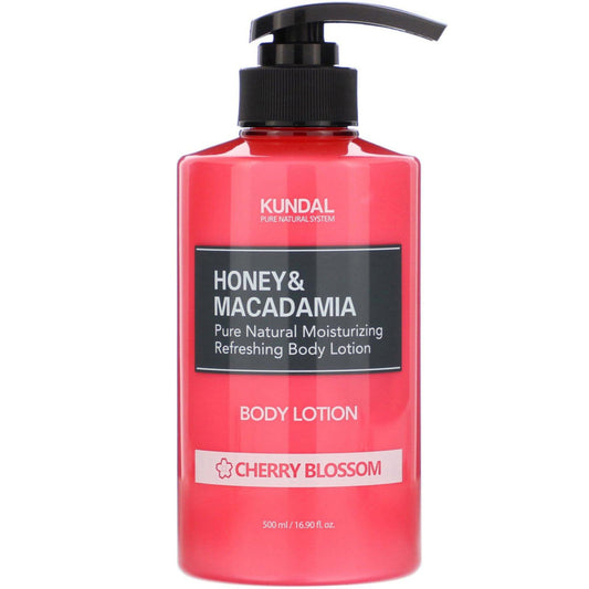 KUNDAL - Honey and Macadamia Pure Body Lotion, Cherry Blossom, 500ml