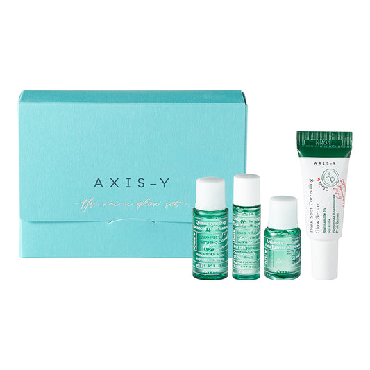 AXIS-Y - The Mini Glow Set Cleanser 8 ml + Toner 5 ml + Ampoule 5 ml + Serum 5 ml.