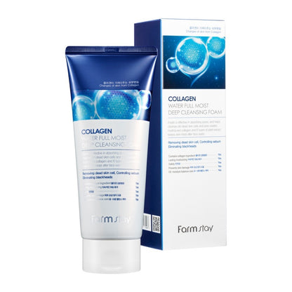 FARMSTAY - Collagen Water Full Moist Deep Cleansing Foam, 180ml