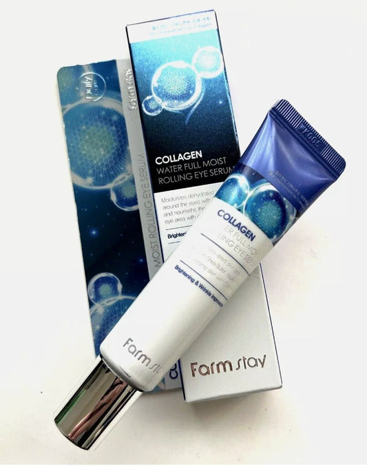 FARMSTAY - Collagen Water Full Moist Rolling Eye Serum, 25ml