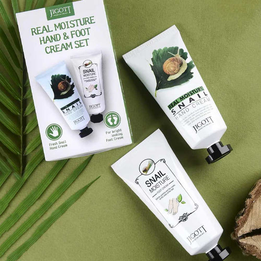 JIGOTT -  Real Moisture Hand & Foot Cream Set - (100 ml+100 ml)