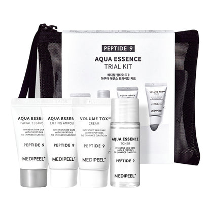 MEDI-PEEL - Peptide 9 Aqua Essence Trial Kit ( Cleanser - 15ml + Toner - 20ml + Ampoule - 15ml + Cream - 15ml.)