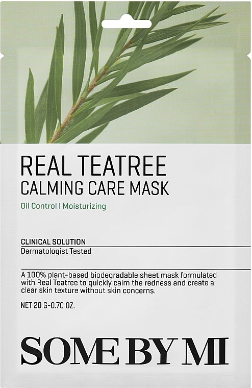 SOME BY MI - Real Teatree Calming Care Mask, 1pc