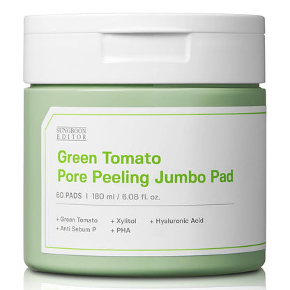 SUNGBOON EDITOR - Green Tomato Pore Peeling Jumbo Pad, 180ml, 60EA