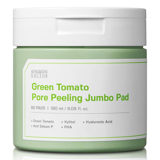 SUNGBOON EDITOR - Green Tomato Pore Peeling Jumbo Pad, 180ml, 60EA